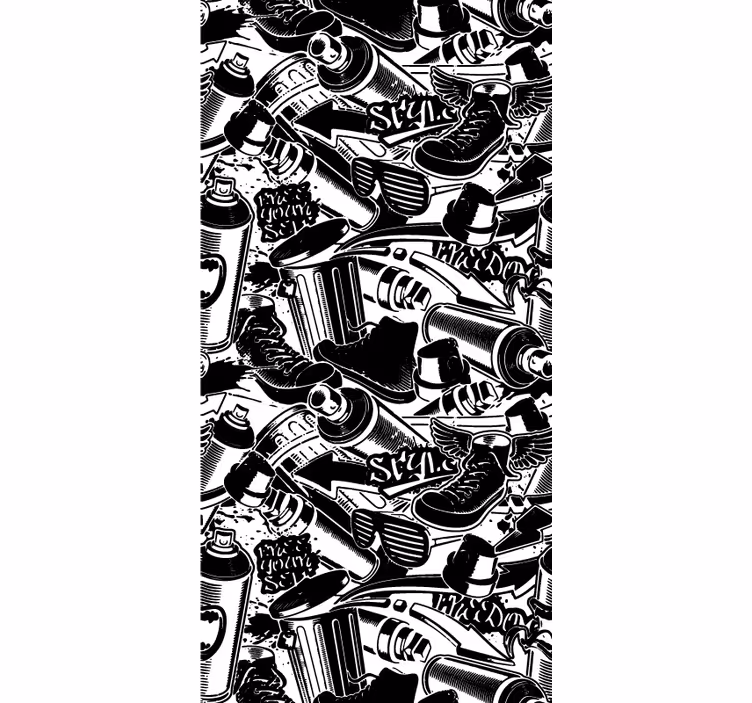 Papel tapiz arte elementos esenciales del graffiti - TenVinilo