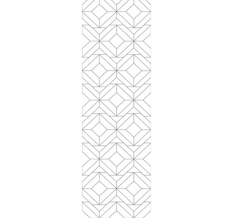 Papel pintado despacho Patrón geométrico blanco - TenVinilo