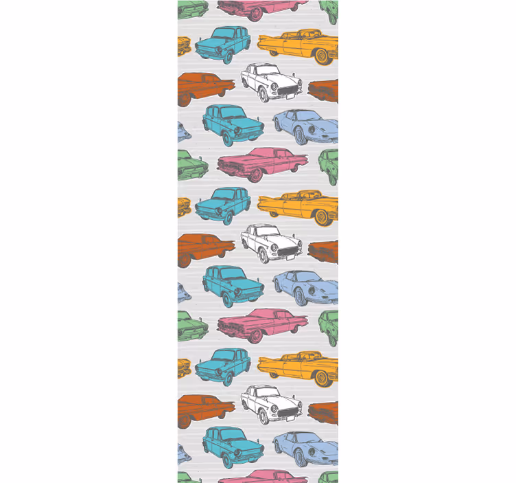 Papel clásico Coches clásicos coloridos - TenVinilo