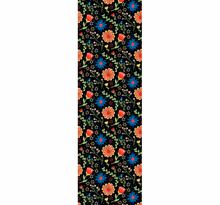 Papel tapiz flores acento estampado floral - TenVinilo