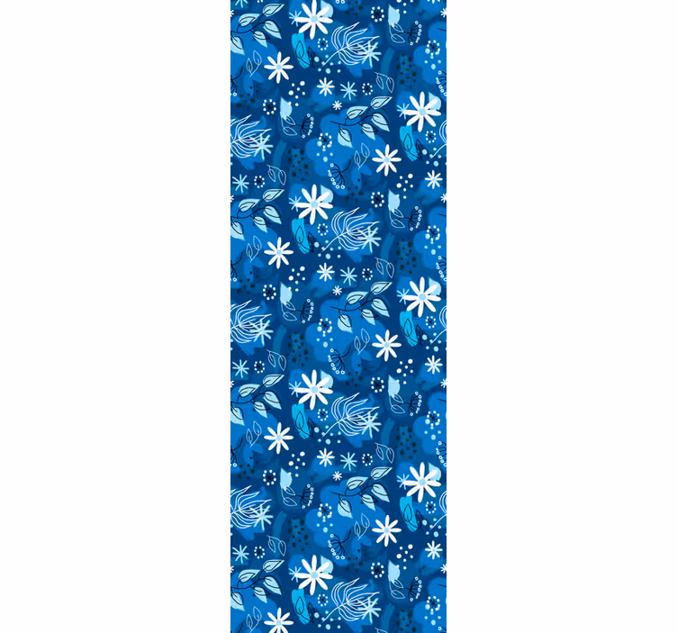 Papel tapiz arte motivo floral de fauna - TenVinilo