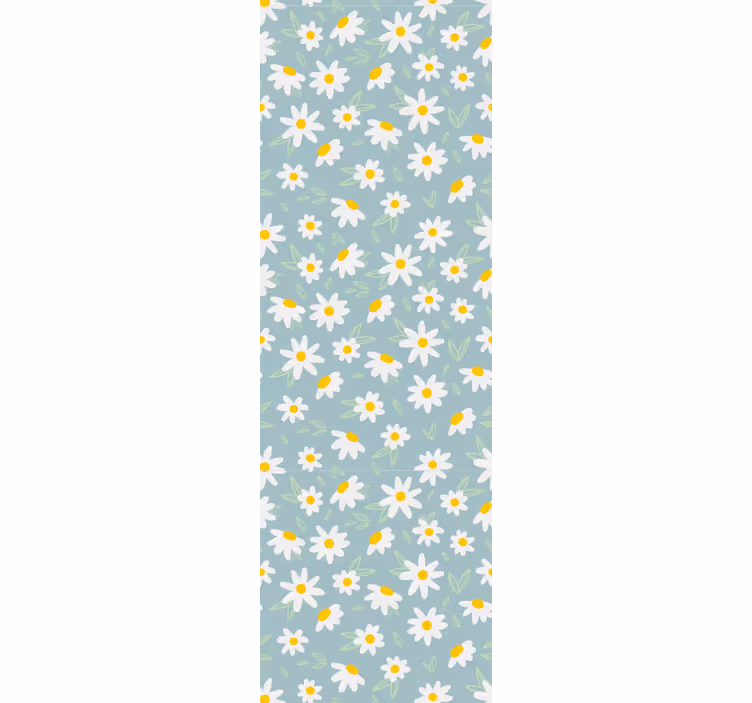 Papel tapiz flores patrón de margaritas - TenVinilo