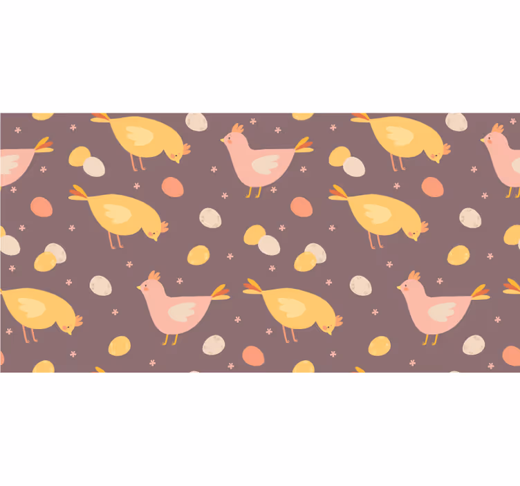 Papel pintado salón Patrón de huevos de gallina de colores - TenVinilo