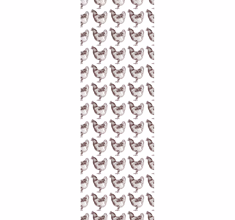 Papel tapiz animales diseño de patrón de gallina - TenVinilo