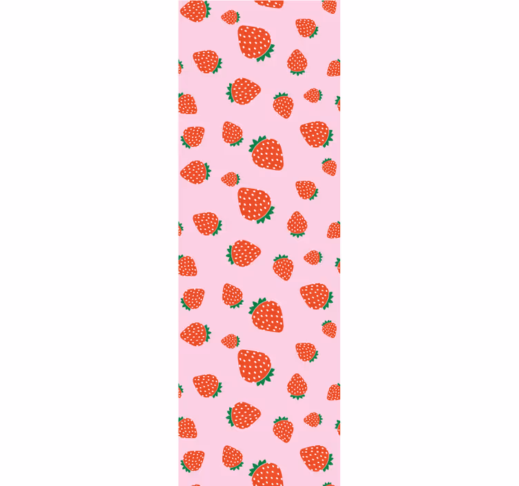 Papel tapiz cocina patrón de fresa dulce - TenVinilo