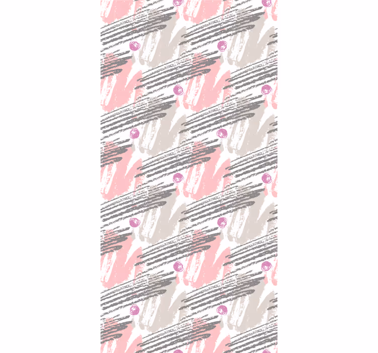 Papel pintado de arte Trazos de pintura rosa y gris - TenVinilo