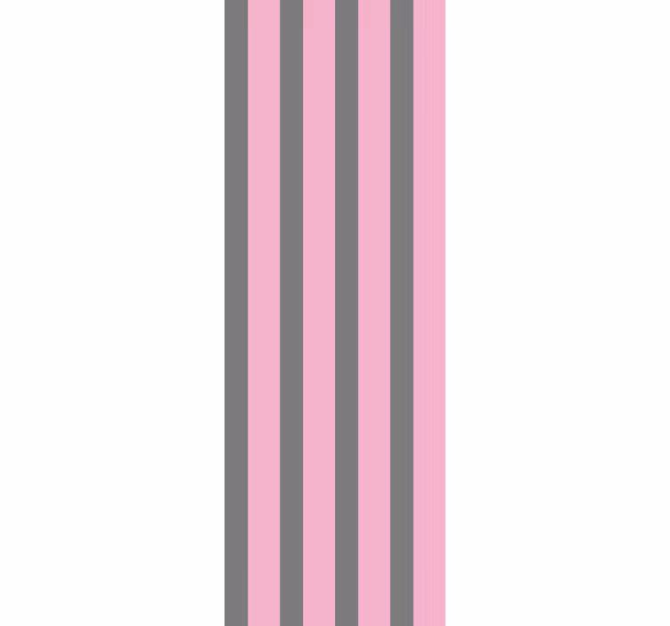 Papel pintado rayas verticales Rayas gruesas rosas y grises - TenVinilo