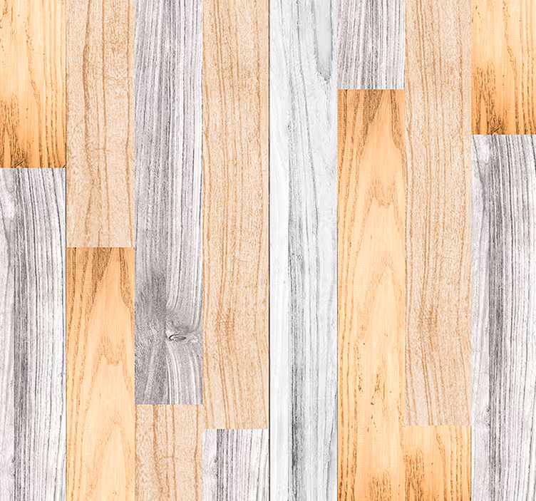 Papel pintado madera beige y gris laminada - TenVinilo