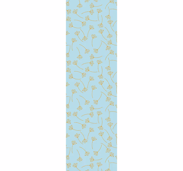 Papel tapiz flores arte lineal botánico - TenVinilo