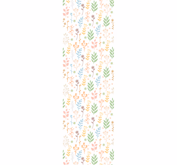 Papel tapiz flores acentos florales y verdes - TenVinilo