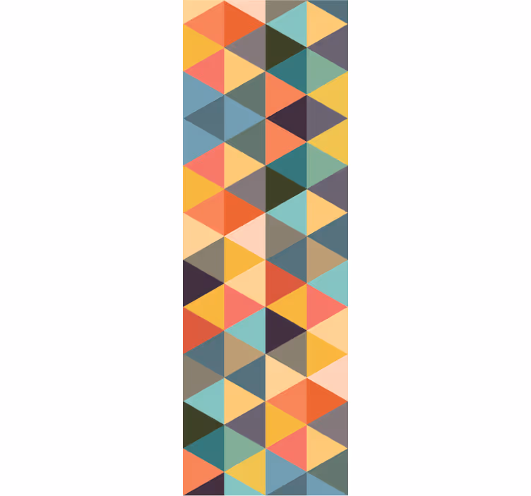 Papel tapiz geométrico triangulos de colores - TenVinilo