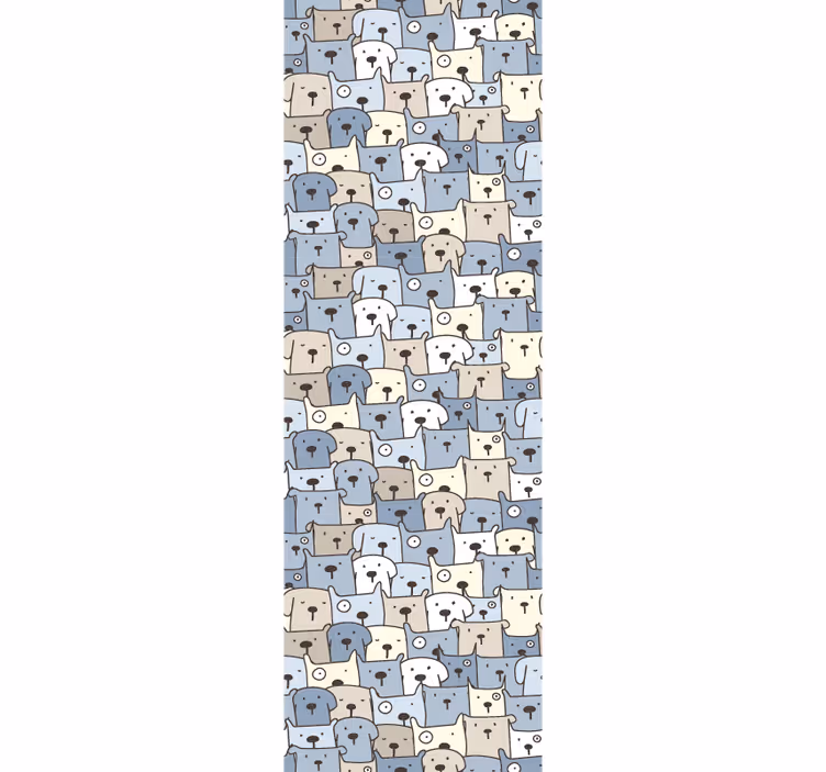 Papel pintado perros Perros grises dibujados - TenVinilo