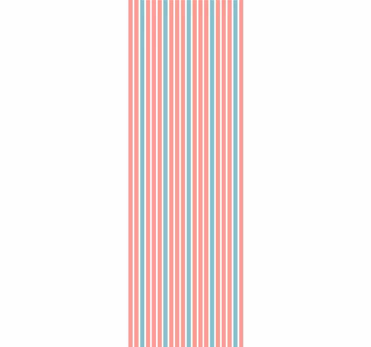 Papel pintado rayas Patrón diagonal retro azul y rosa - TenVinilo