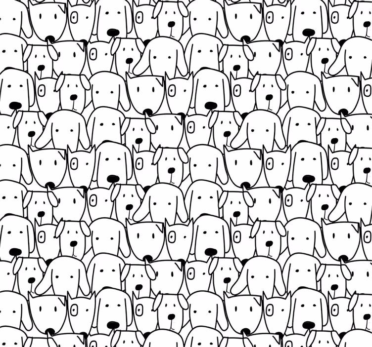 Papel pintado perros Patrón de perros lindos - TenVinilo