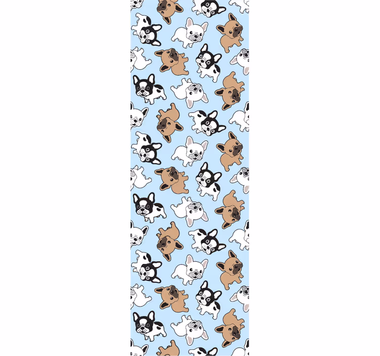 Papel tapiz animales patrón de cachorros juguetones - TenVinilo