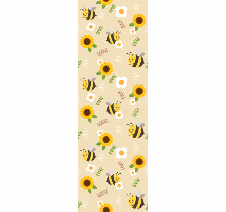 Papel pintado floral Girasoles vintage con estilo - TenVinilo