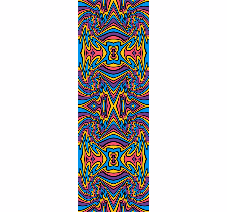 Papel tapiz abstracto patrón caleidoscópico - TenVinilo