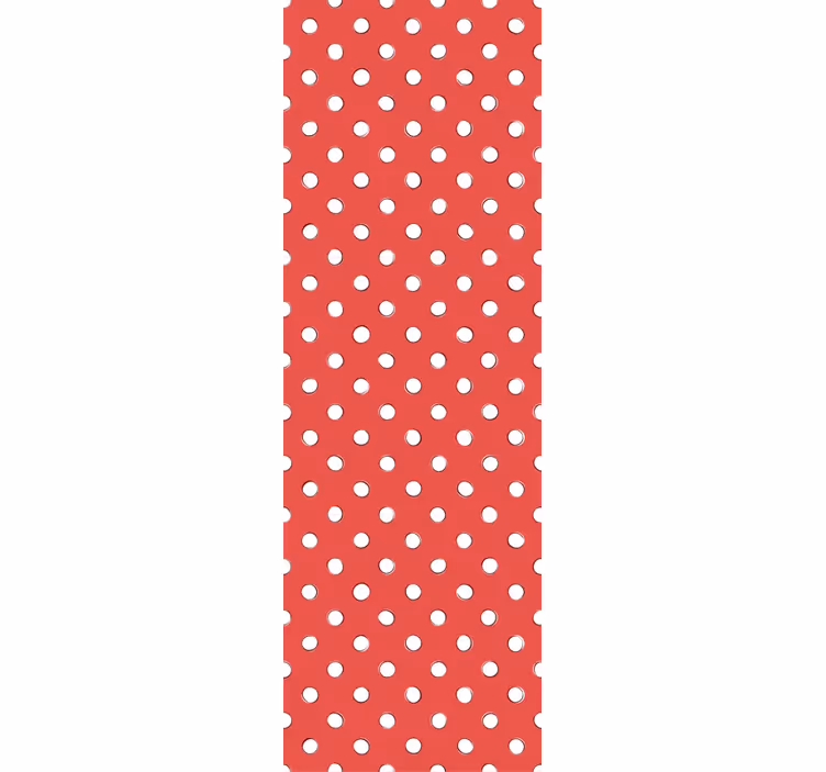 Papel tapiz círculos patrón rojo y blanco - TenVinilo