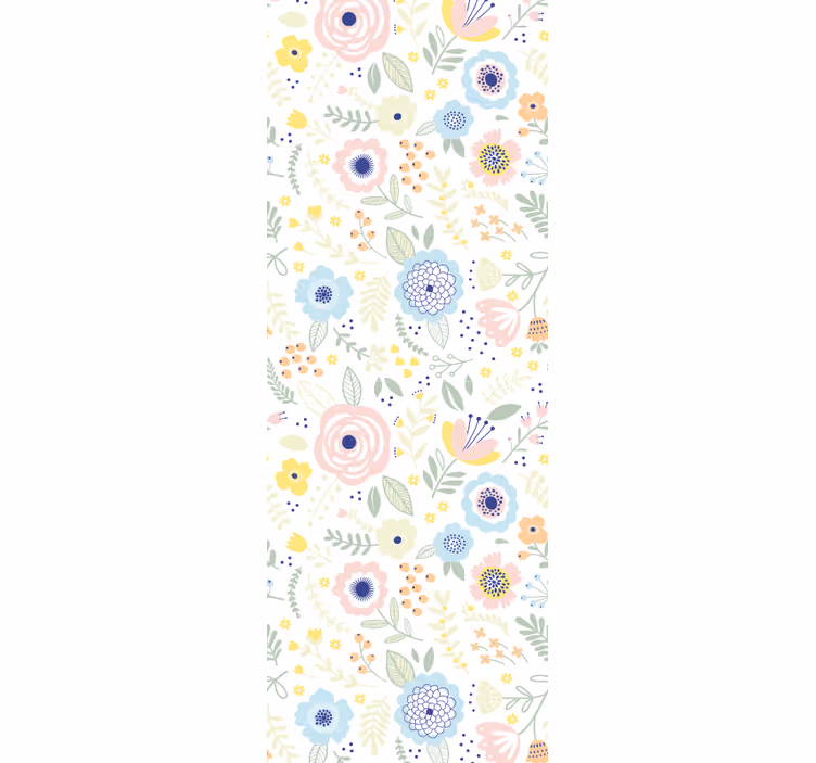 Papel tapiz flores patrón de jardín floral - TenVinilo