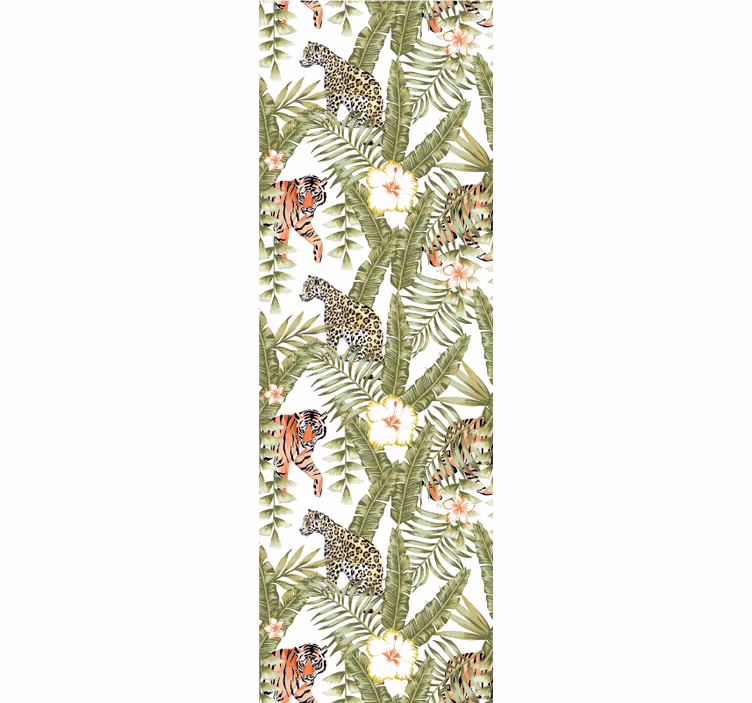 Papel tapiz animales fauna de la selva tropical - TenVinilo