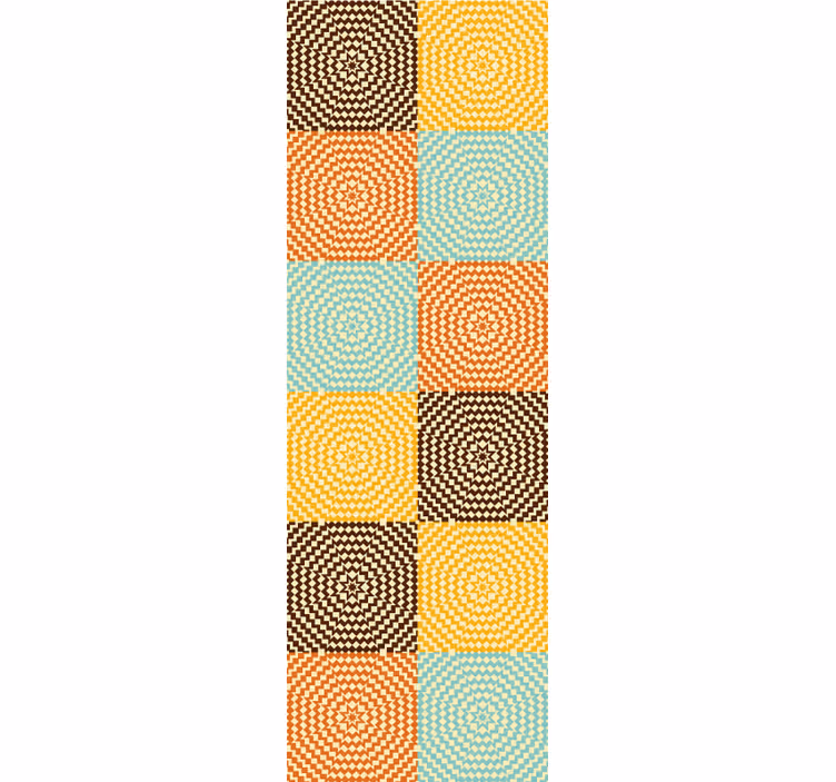 Papel tapiz geométrico cuadrados geométricos en espiral - TenVinilo