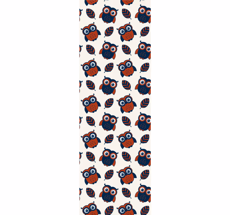 Papel tapiz animales diseño de patrón de búho - TenVinilo