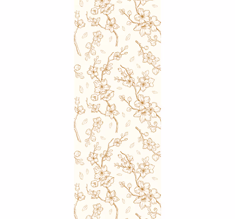Papel pintado flores Flor de crema flor de sakura - TenVinilo
