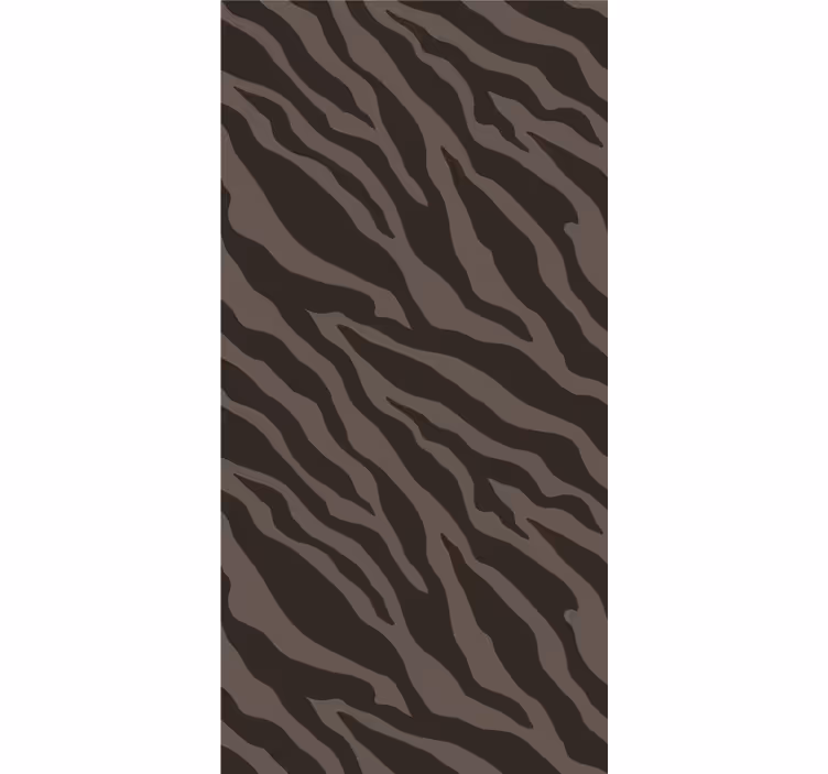 Papel tapiz cebra diseño elegante en negro y marrón - TenVinilo