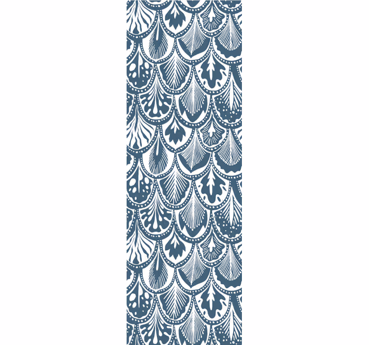 Papel tapiz ornamental patrón de vieira adornado - TenVinilo