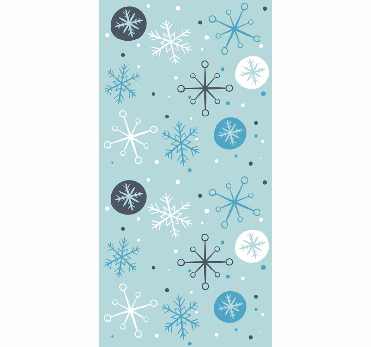 Papel tapiz navidad patrón de copo de nieve festivo - TenVinilo