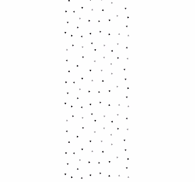 Papel pintado nórdico Triángulos irregulares negros sobre blanco - TenVinilo