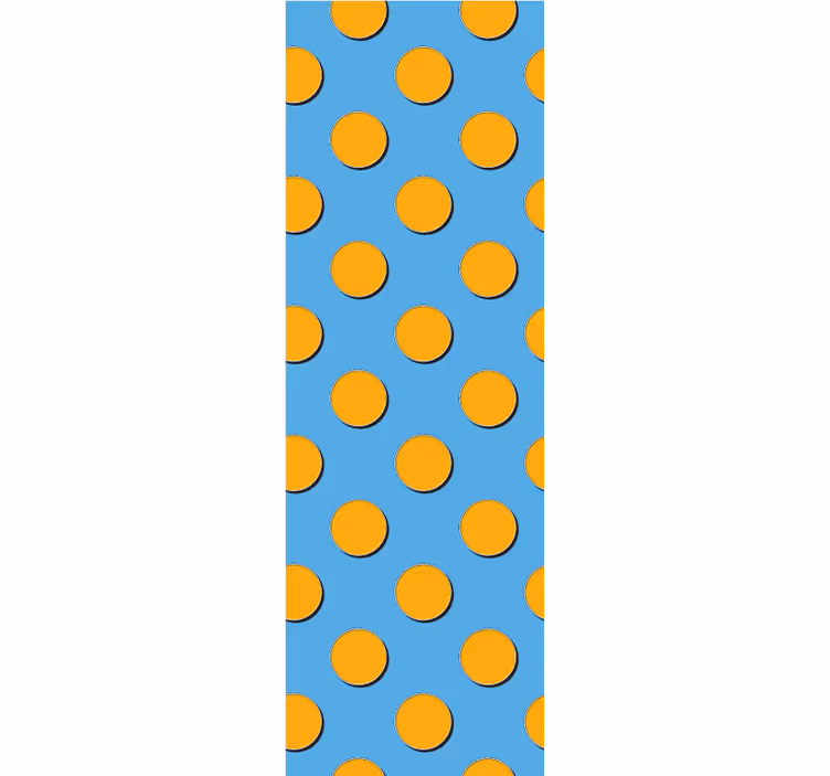 Papel pintado infantil Retro puntos amarillos fondo azul - TenVinilo
