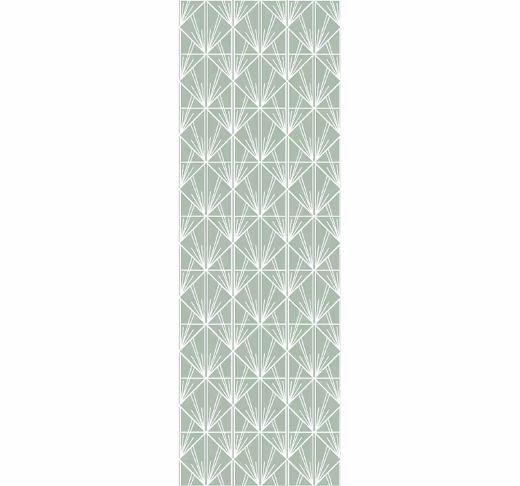 Papel pintado cuadros Arte moderno gren y patrón deco blanco - TenVinilo