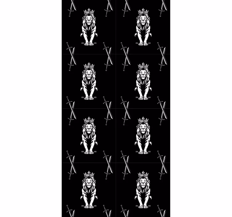 Papel tapiz animales patrón de leones reales - TenVinilo