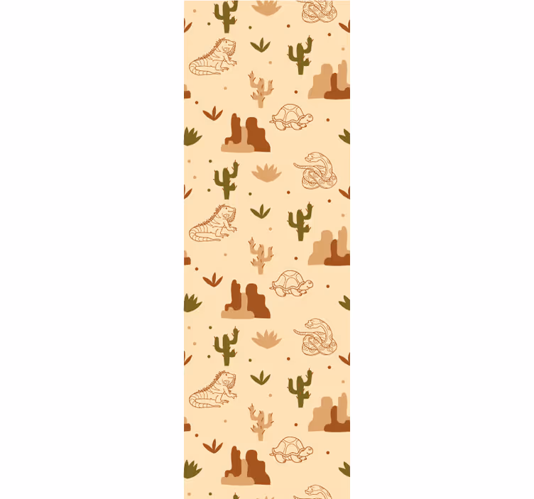 Papel tapiz animales tema de la fauna del desierto - TenVinilo