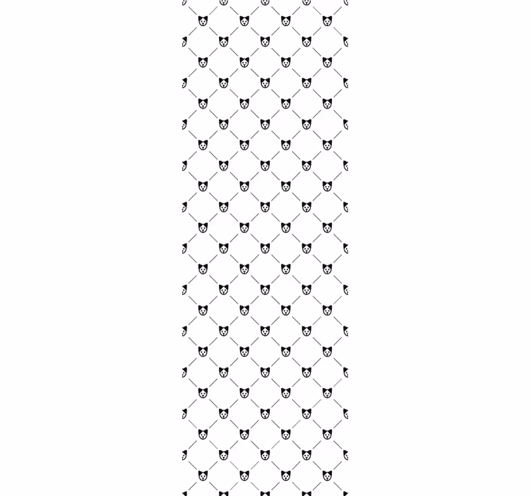 Papel tapiz gatos patrón de silueta de gato - TenVinilo