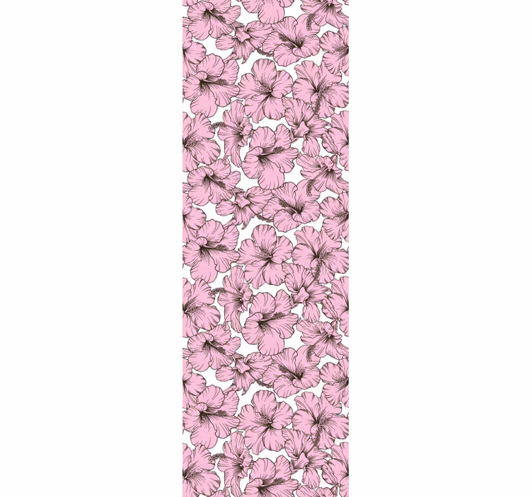 Papel tapiz flores arreglo floral de hibisco - TenVinilo