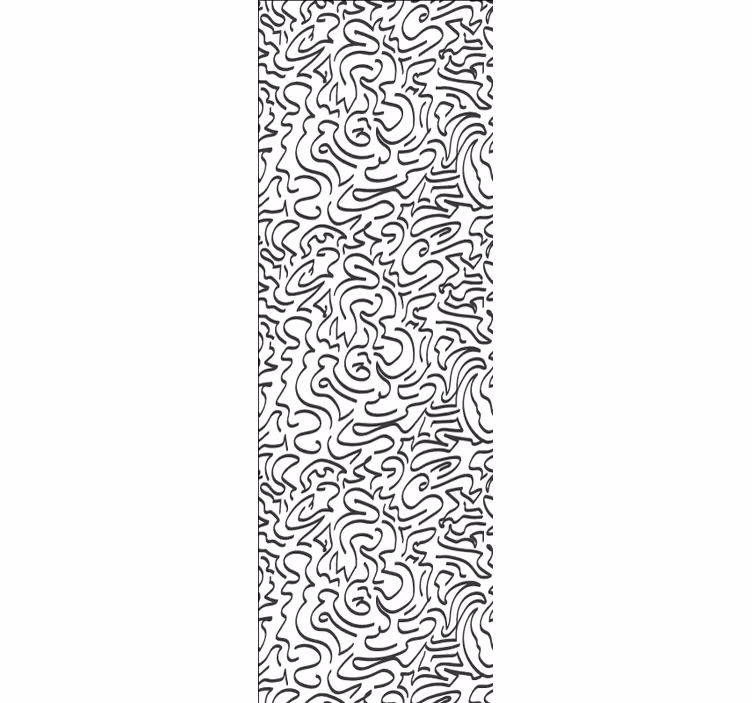 Papel pintado moderno Garabatos inspirados en el viento - TenVinilo
