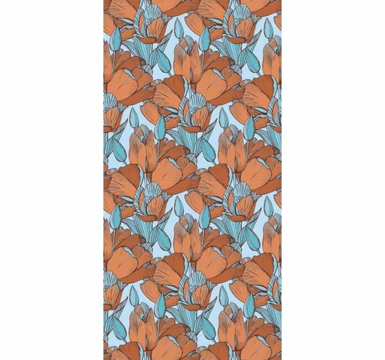 Papel tapiz flores elegante arreglo floral - TenVinilo