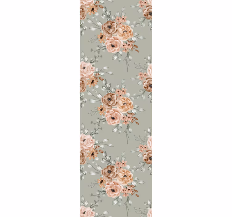 Papel tapiz flores elegantes rosas florecientes - TenVinilo