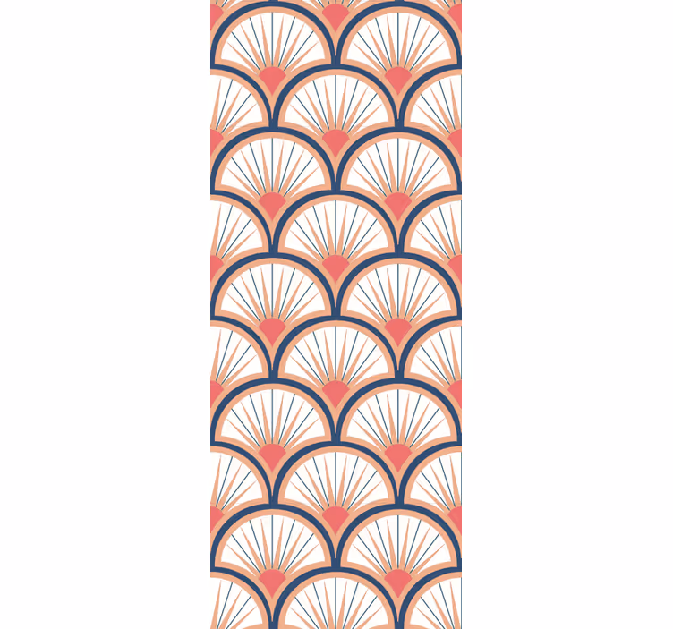 Papel pintado azulejos Art deco patrón de color rosa púrpura - TenVinilo