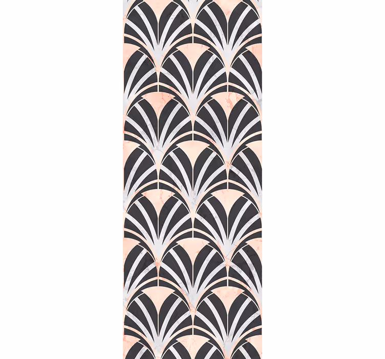 Papel tapiz ornamental abanico art decó - TenVinilo