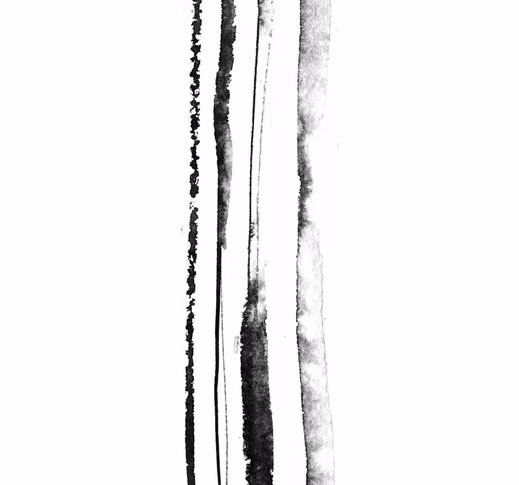Papel tapiz rayas verticales patrón orgánico blanco y negro - TenVinilo