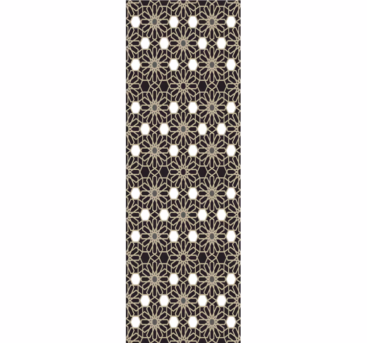 Papel tapiz azulejos tema floral geométrico - TenVinilo