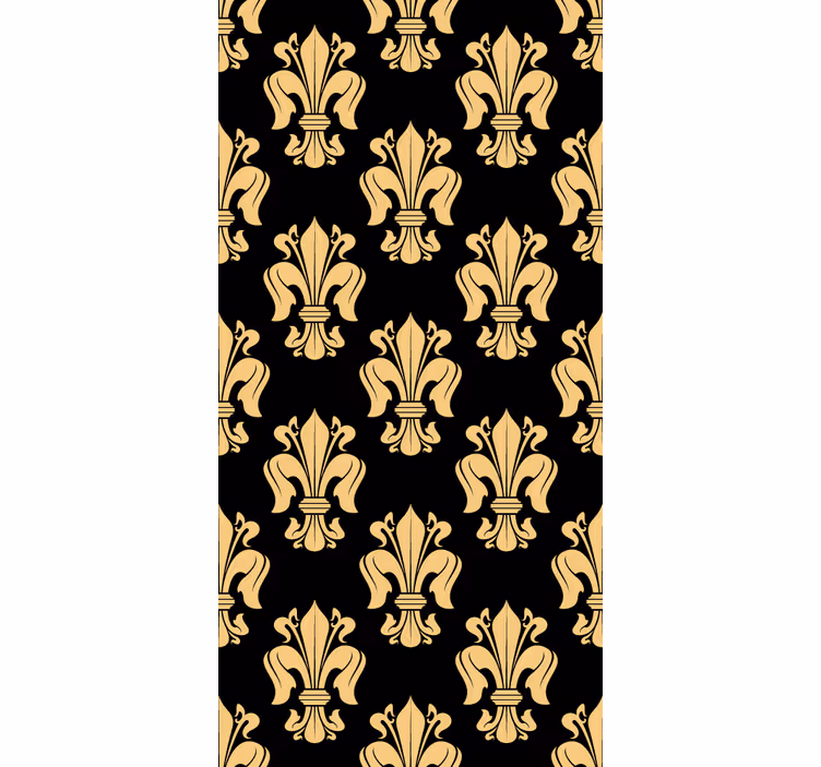 Papel tapiz barroco elegante flor de lis - TenVinilo