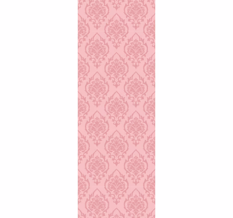 Papel tapiz barroco patrón floral rosa - TenVinilo