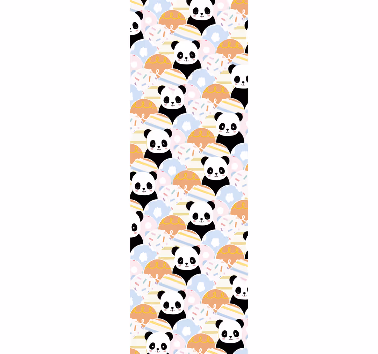 Papel tapiz animales patrón de panda - TenVinilo