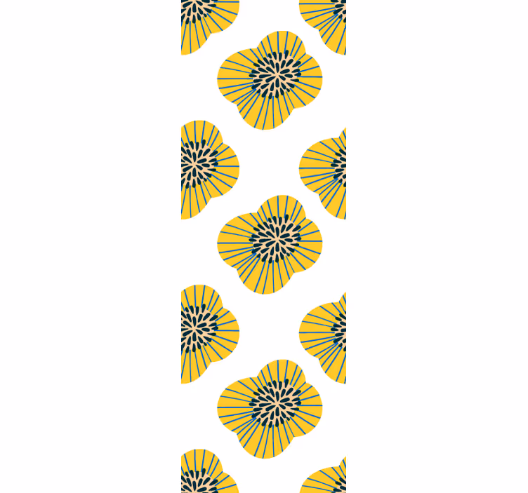 Papel tapiz flores patrón floral elegante - TenVinilo