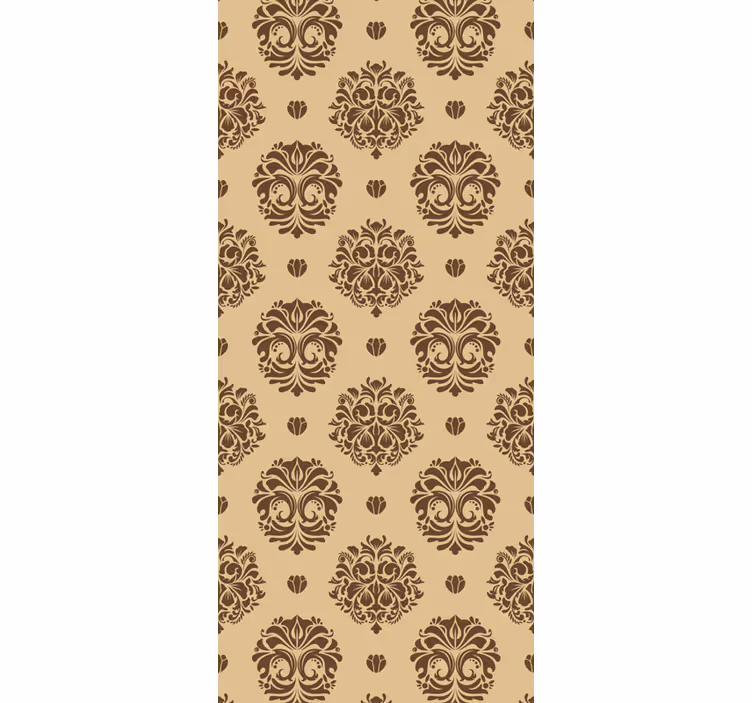 Papel tapiz floral diseño beige antiguo - TenVinilo