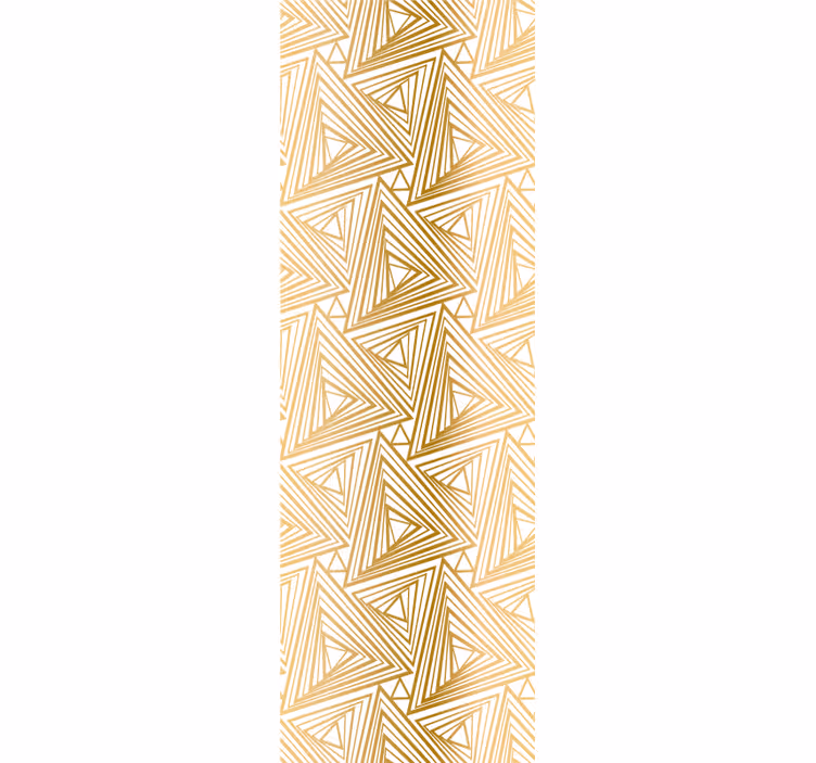 Papel tapiz triángulos patrón dorado - TenVinilo